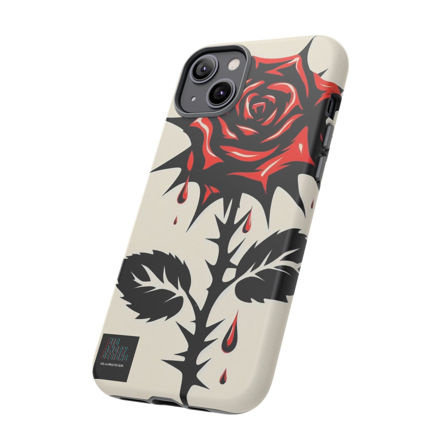 BIGxXxANGRY DESIGNS "KISSED ROSE" Protective Phone Case