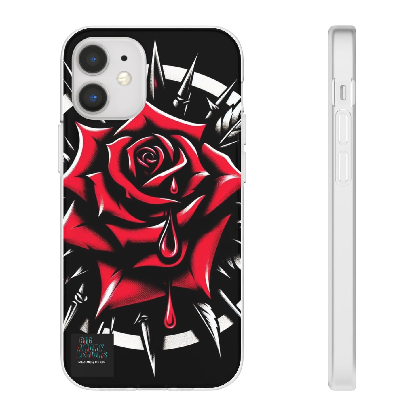 BIGxXxANGRY DESIGNS "Blood Rose" Flex Case