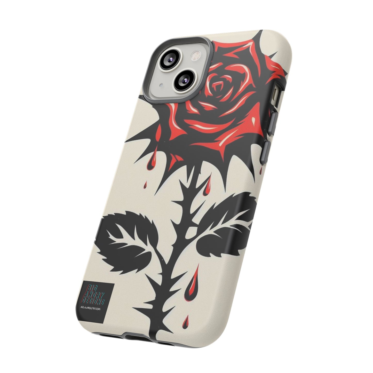 BIGxXxANGRY DESIGNS "KISSED ROSE" Protective Phone Case