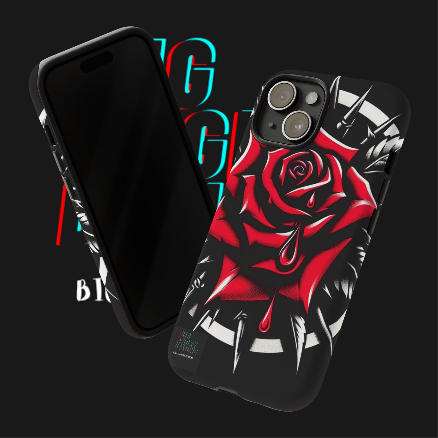 BIGxXxANGRY DESIGNS "Blood Rose" Protective Phone Case