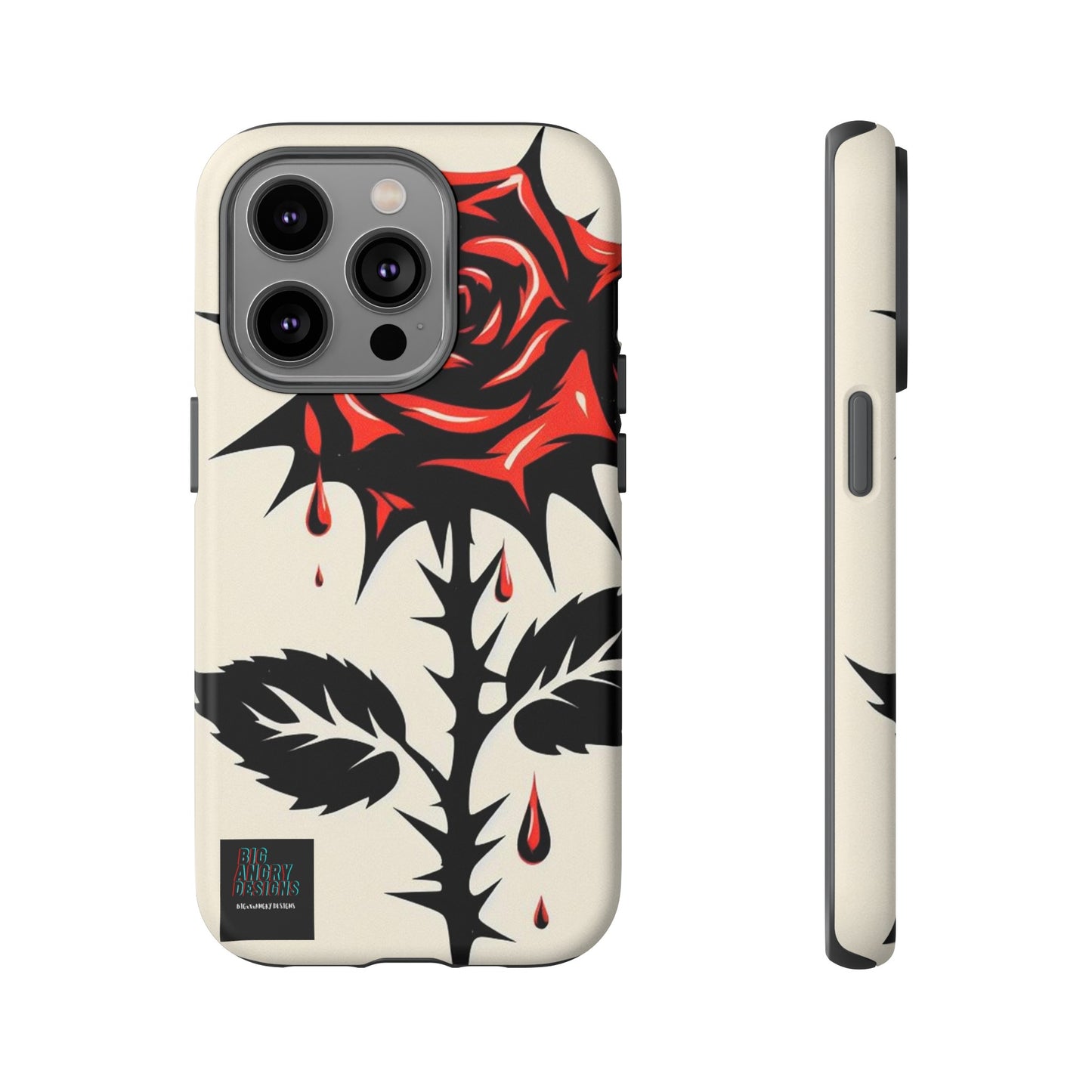 BIGxXxANGRY DESIGNS "KISSED ROSE" Protective Phone Case