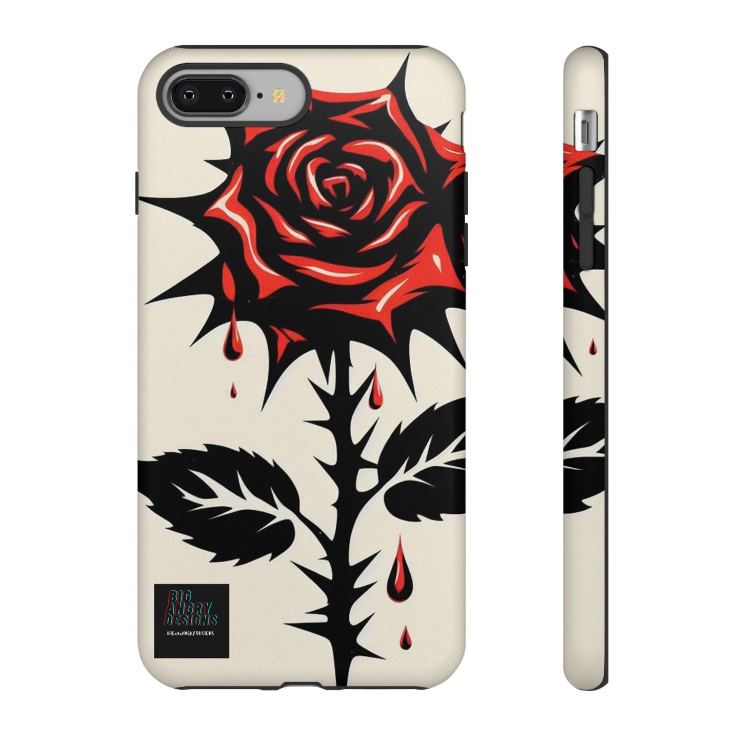 BIGxXxANGRY DESIGNS "KISSED ROSE" Protective Phone Case