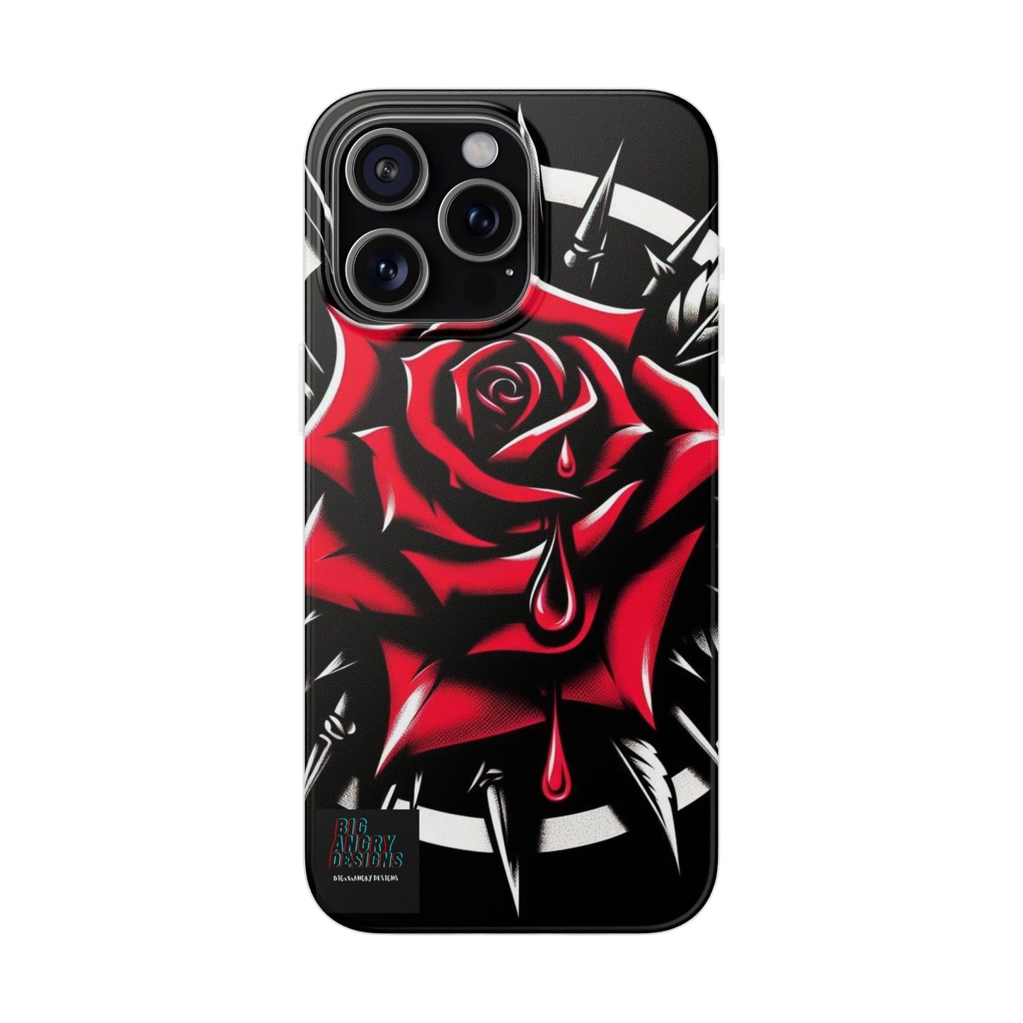 BIGxXxANGRY DESIGNS "Blood Rose" Flex Case