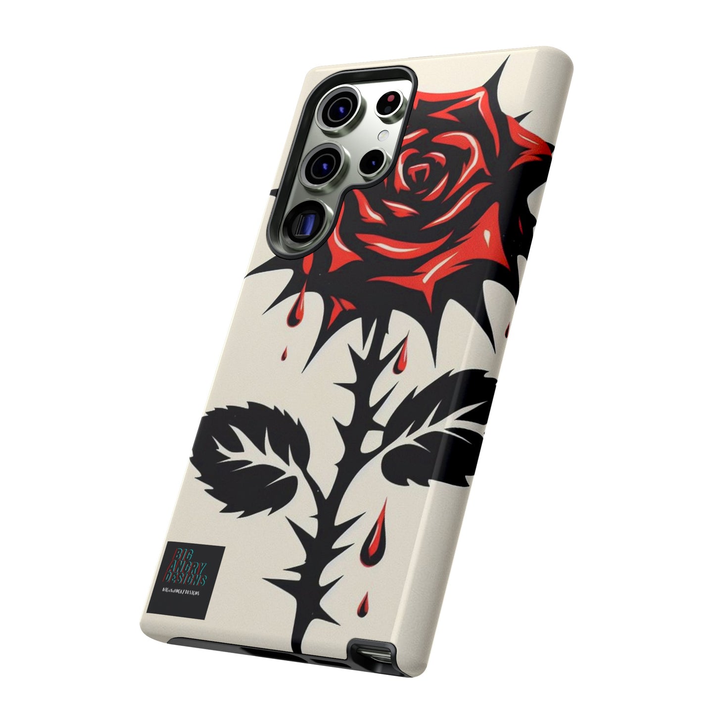 BIGxXxANGRY DESIGNS "KISSED ROSE" Protective Phone Case