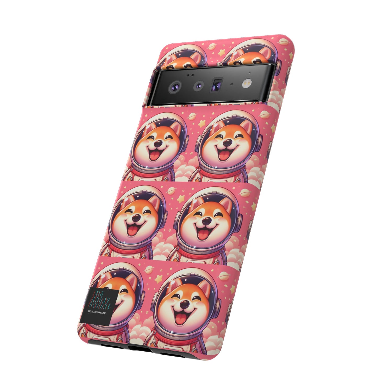 BIGxXxANGRY DESIGNS  Space Pup" Protective Phone Case