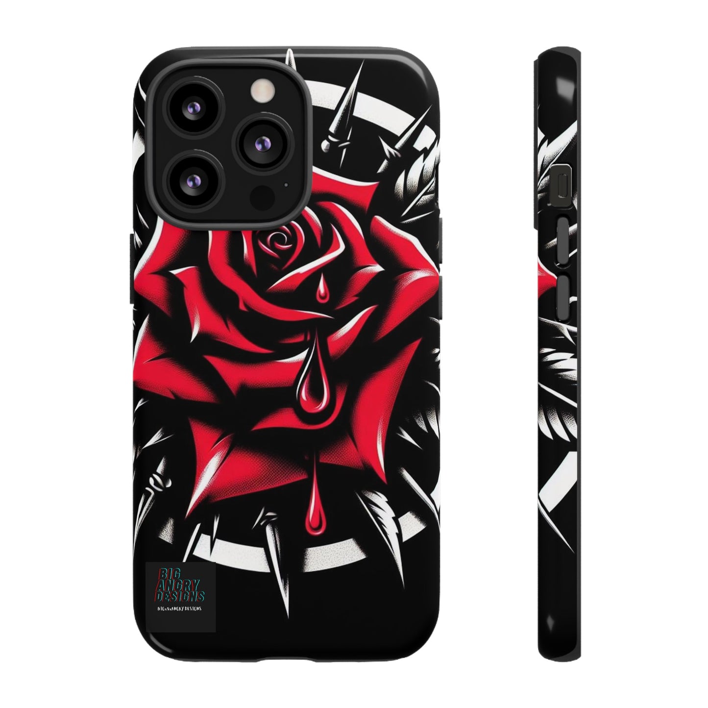 BIGxXxANGRY DESIGNS "Blood Rose" Protective Phone Case