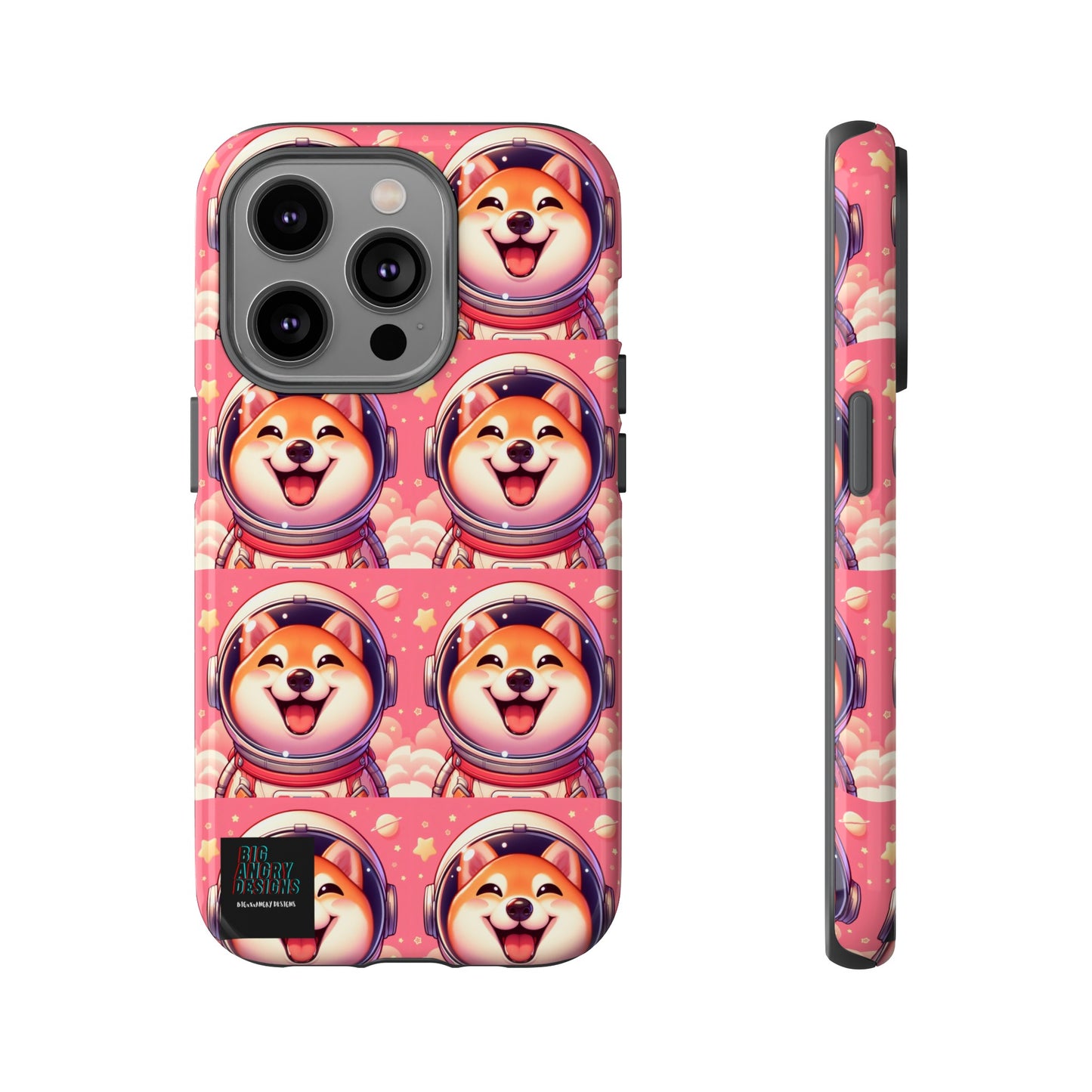 BIGxXxANGRY DESIGNS  Space Pup" Protective Phone Case