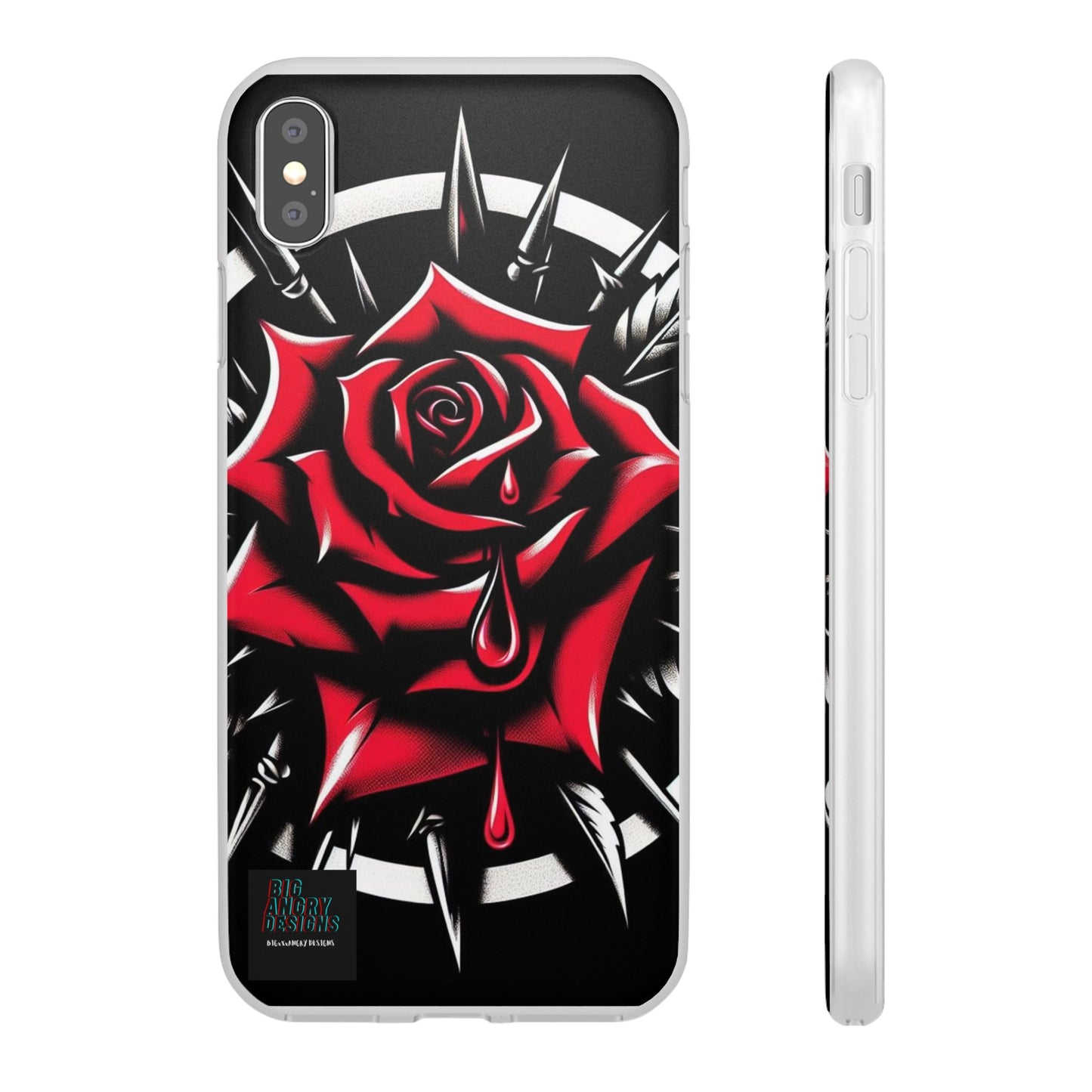 BIGxXxANGRY DESIGNS "Blood Rose" Flex Case