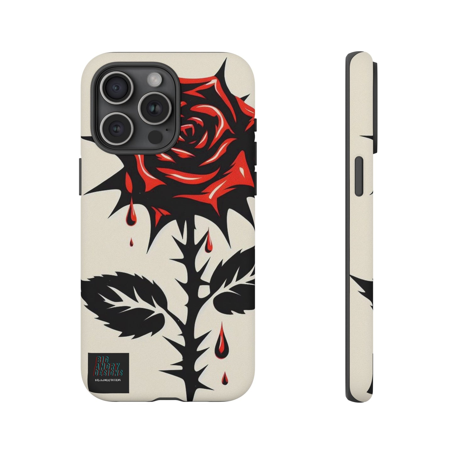 BIGxXxANGRY DESIGNS "KISSED ROSE" Protective Phone Case