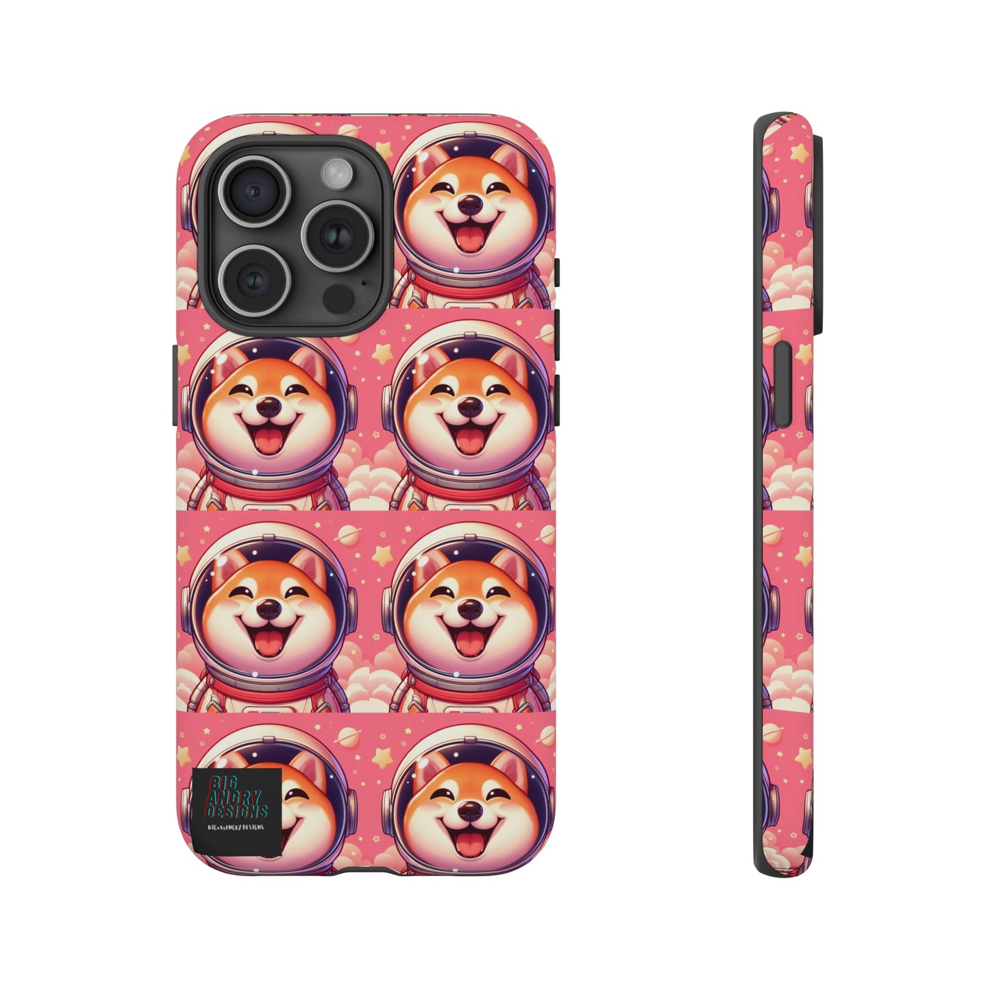 BIGxXxANGRY DESIGNS  Space Pup" Protective Phone Case