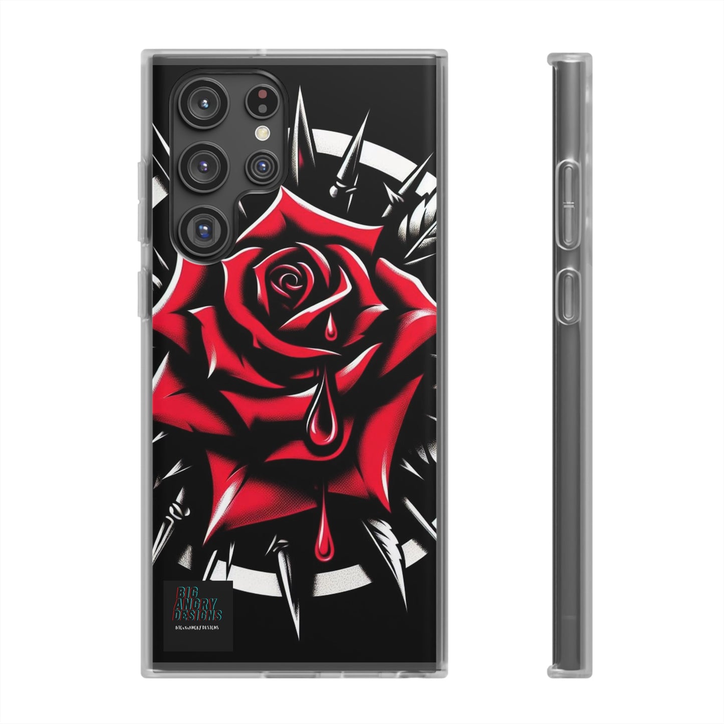 BIGxXxANGRY DESIGNS "Blood Rose" Flex Case