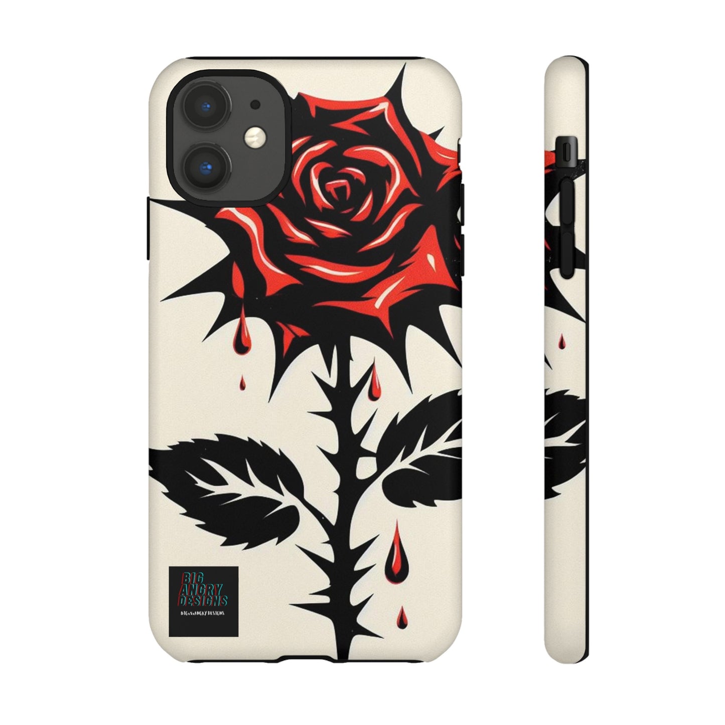 BIGxXxANGRY DESIGNS "KISSED ROSE" Protective Phone Case