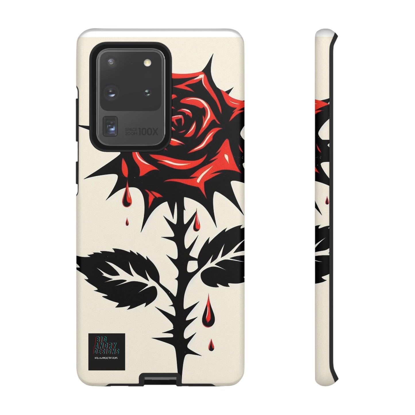 BIGxXxANGRY DESIGNS "KISSED ROSE" Protective Phone Case