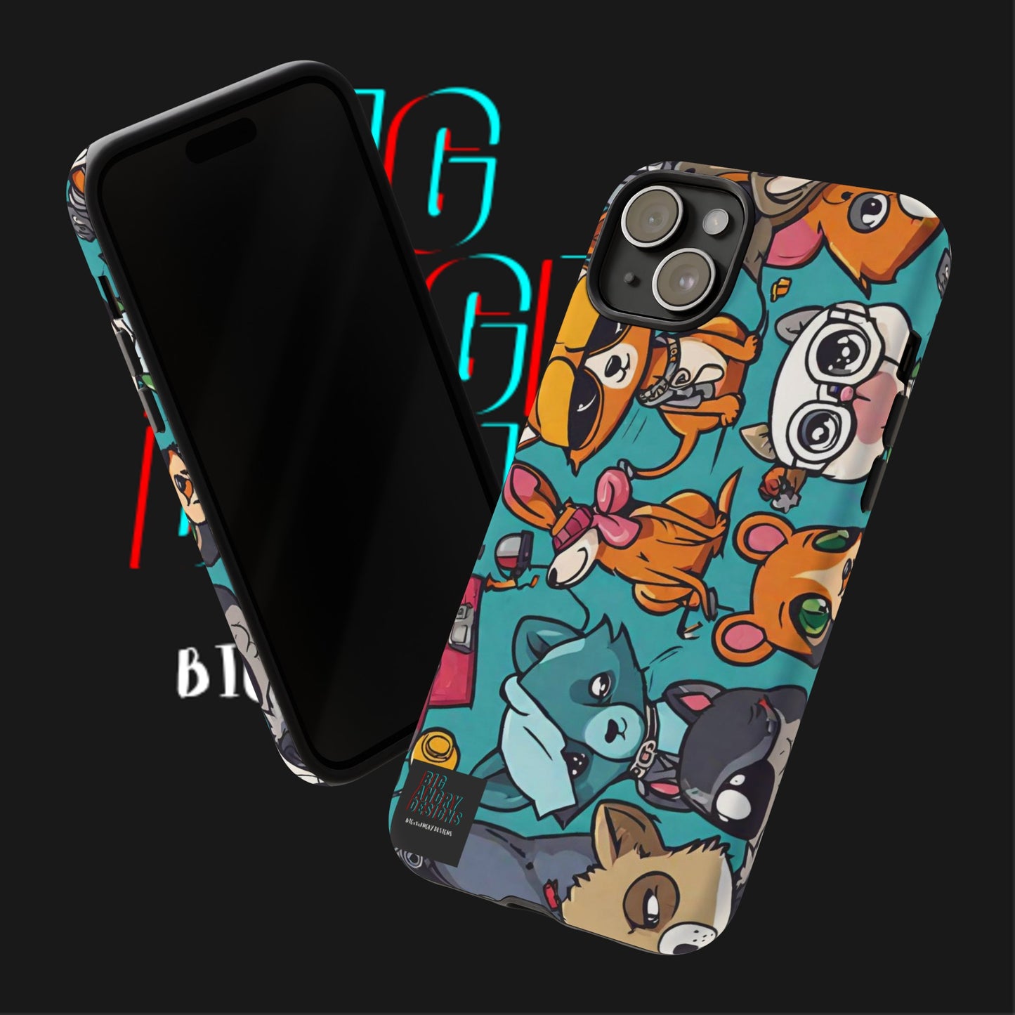 BIGxXxANGRY DESIGNS  "Paw Pals" Protective Phone Case