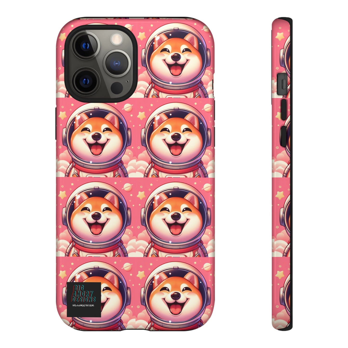 BIGxXxANGRY DESIGNS  Space Pup" Protective Phone Case