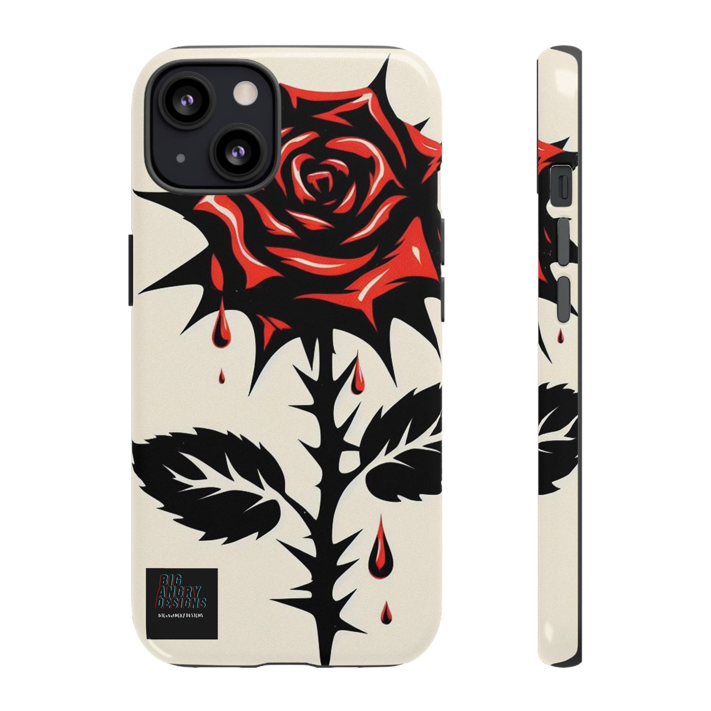 BIGxXxANGRY DESIGNS "KISSED ROSE" Protective Phone Case