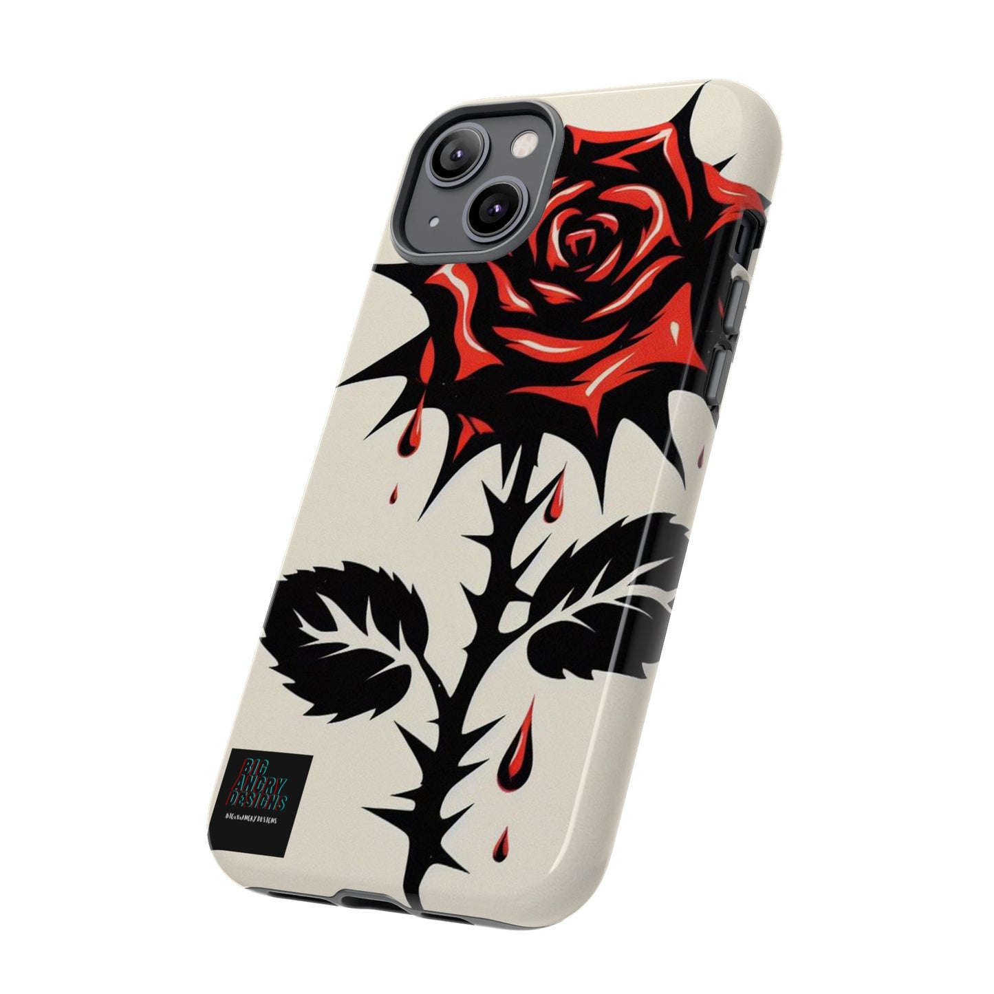 BIGxXxANGRY DESIGNS "KISSED ROSE" Protective Phone Case