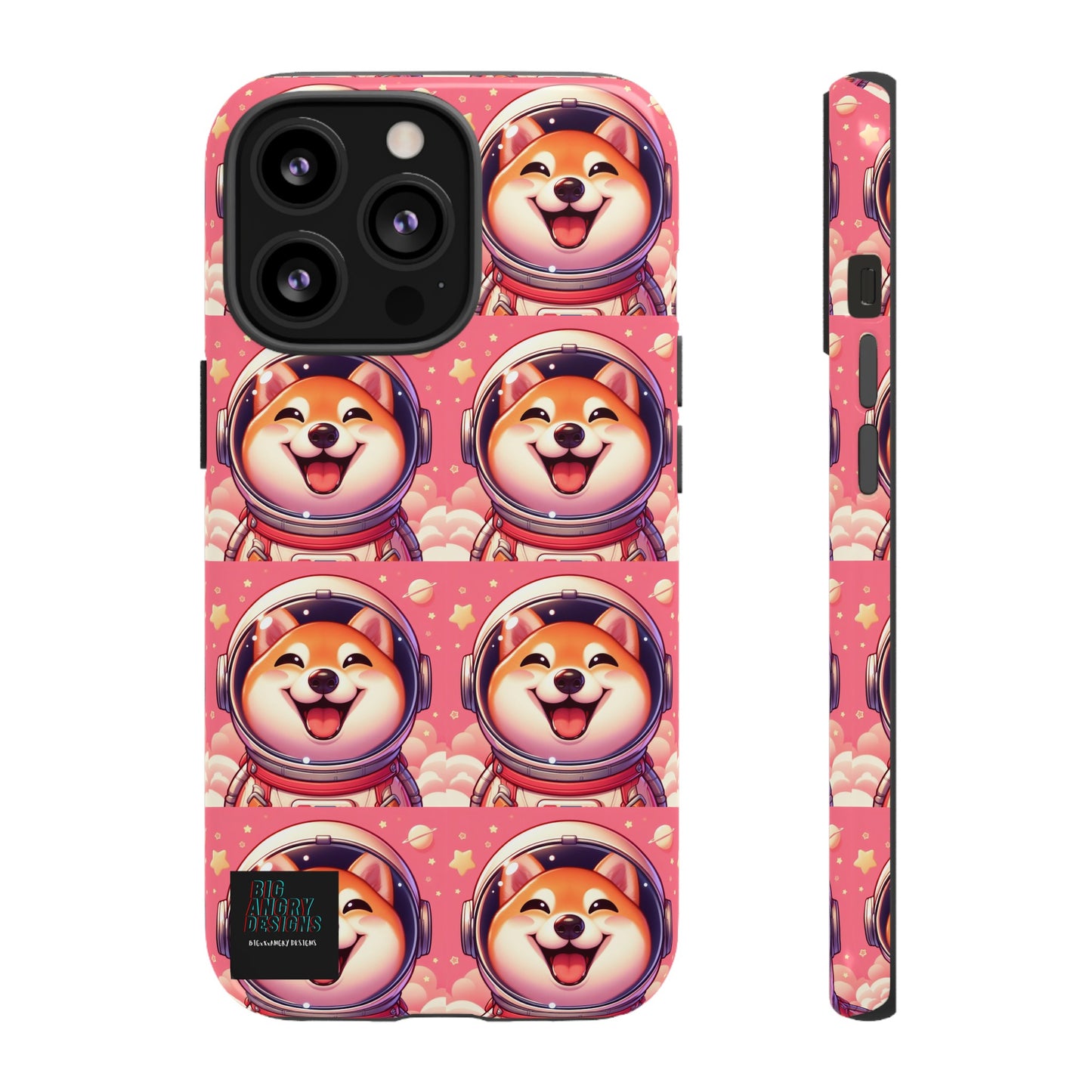 BIGxXxANGRY DESIGNS  Space Pup" Protective Phone Case