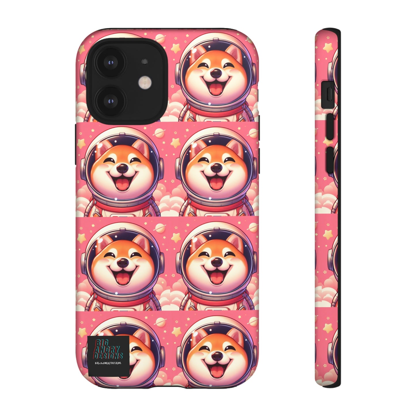 BIGxXxANGRY DESIGNS  Space Pup" Protective Phone Case