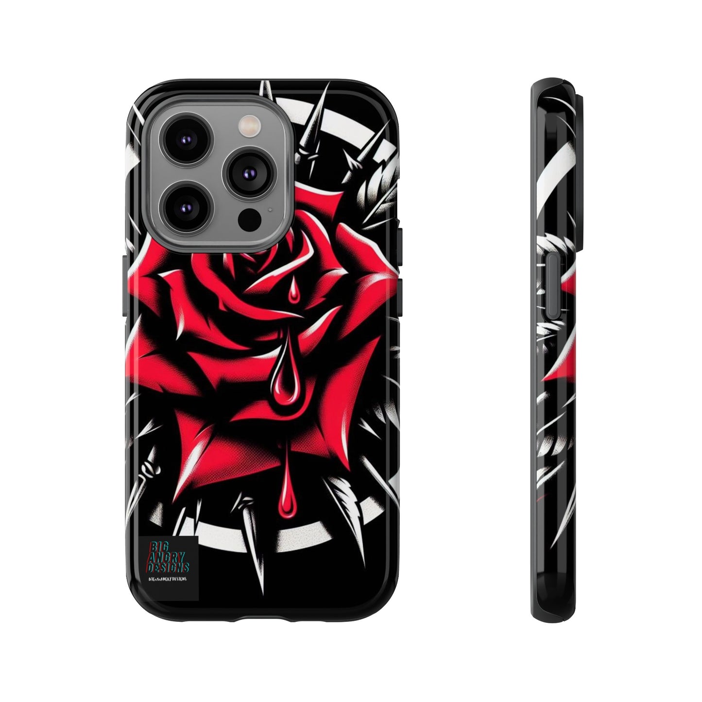 BIGxXxANGRY DESIGNS "Blood Rose" Protective Phone Case