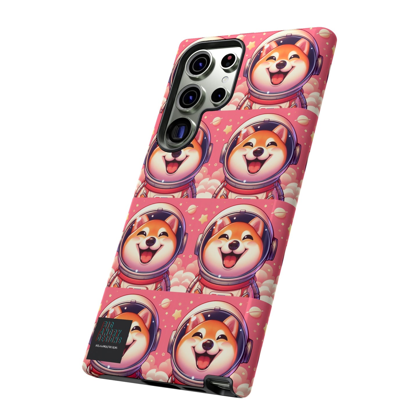 BIGxXxANGRY DESIGNS  Space Pup" Protective Phone Case