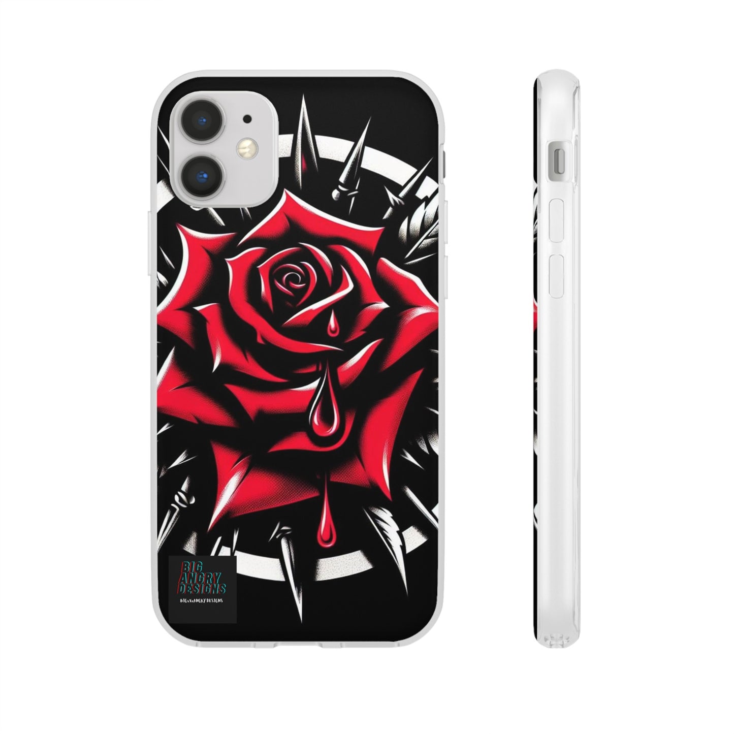 BIGxXxANGRY DESIGNS "Blood Rose" Flex Case