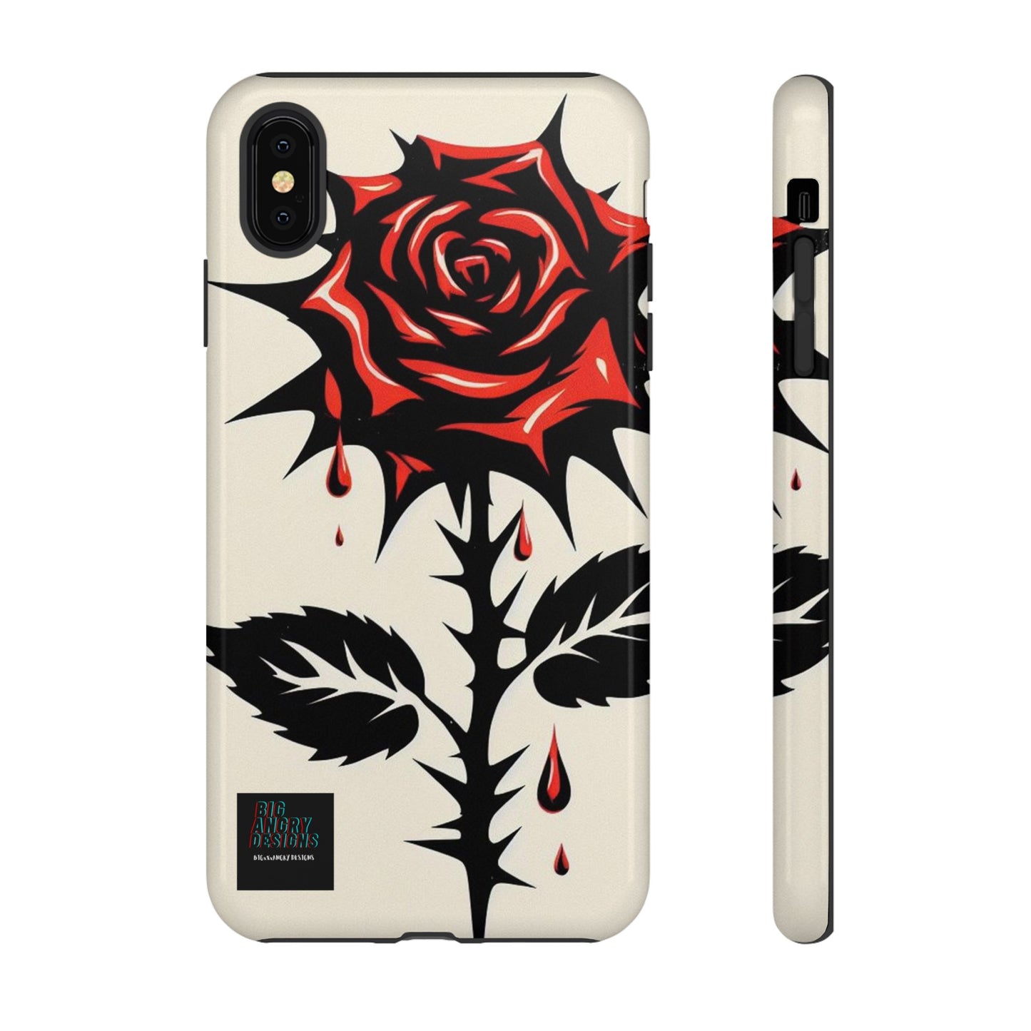 BIGxXxANGRY DESIGNS "KISSED ROSE" Protective Phone Case