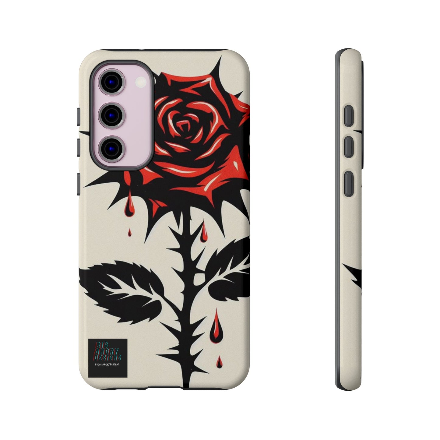 BIGxXxANGRY DESIGNS "KISSED ROSE" Protective Phone Case