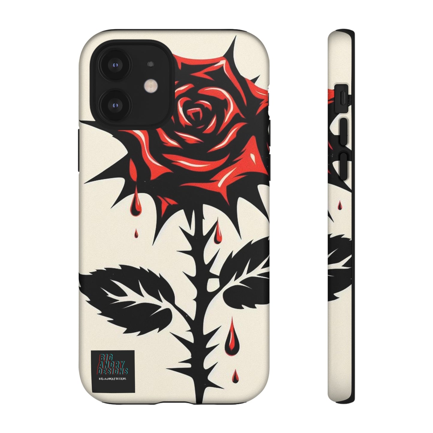 BIGxXxANGRY DESIGNS "KISSED ROSE" Protective Phone Case