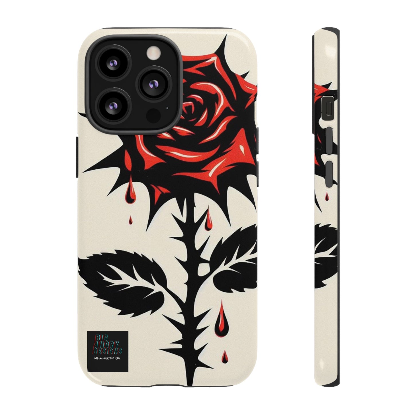 BIGxXxANGRY DESIGNS "KISSED ROSE" Protective Phone Case