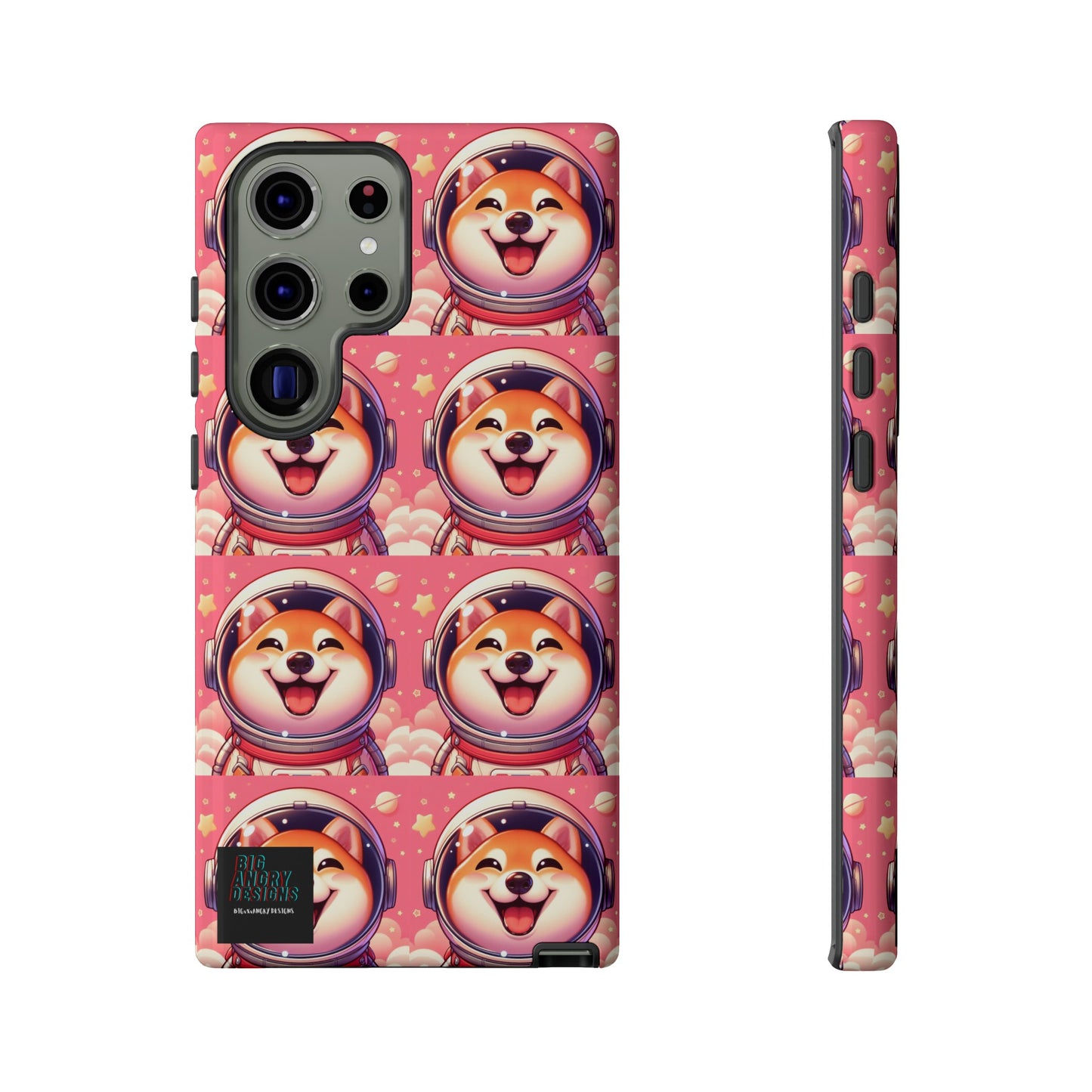 BIGxXxANGRY DESIGNS  Space Pup" Protective Phone Case