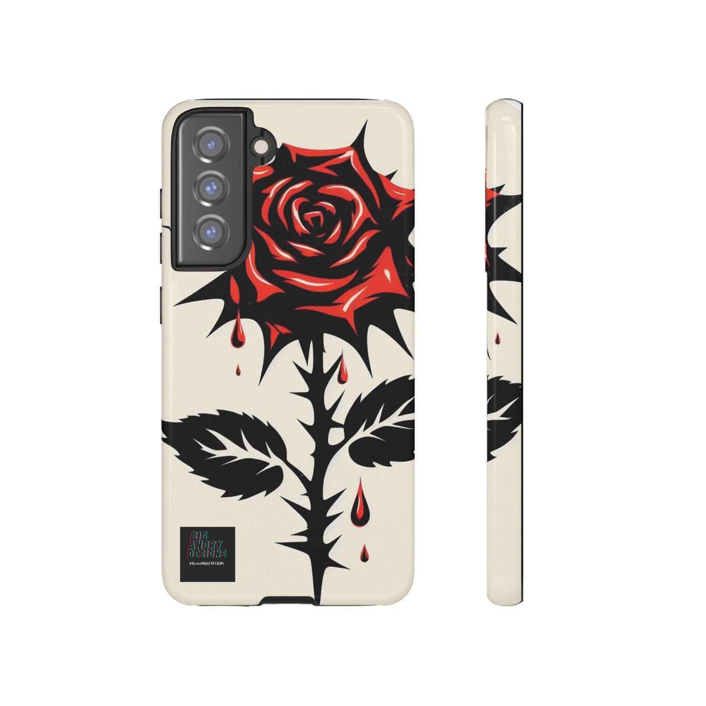 BIGxXxANGRY DESIGNS "KISSED ROSE" Protective Phone Case