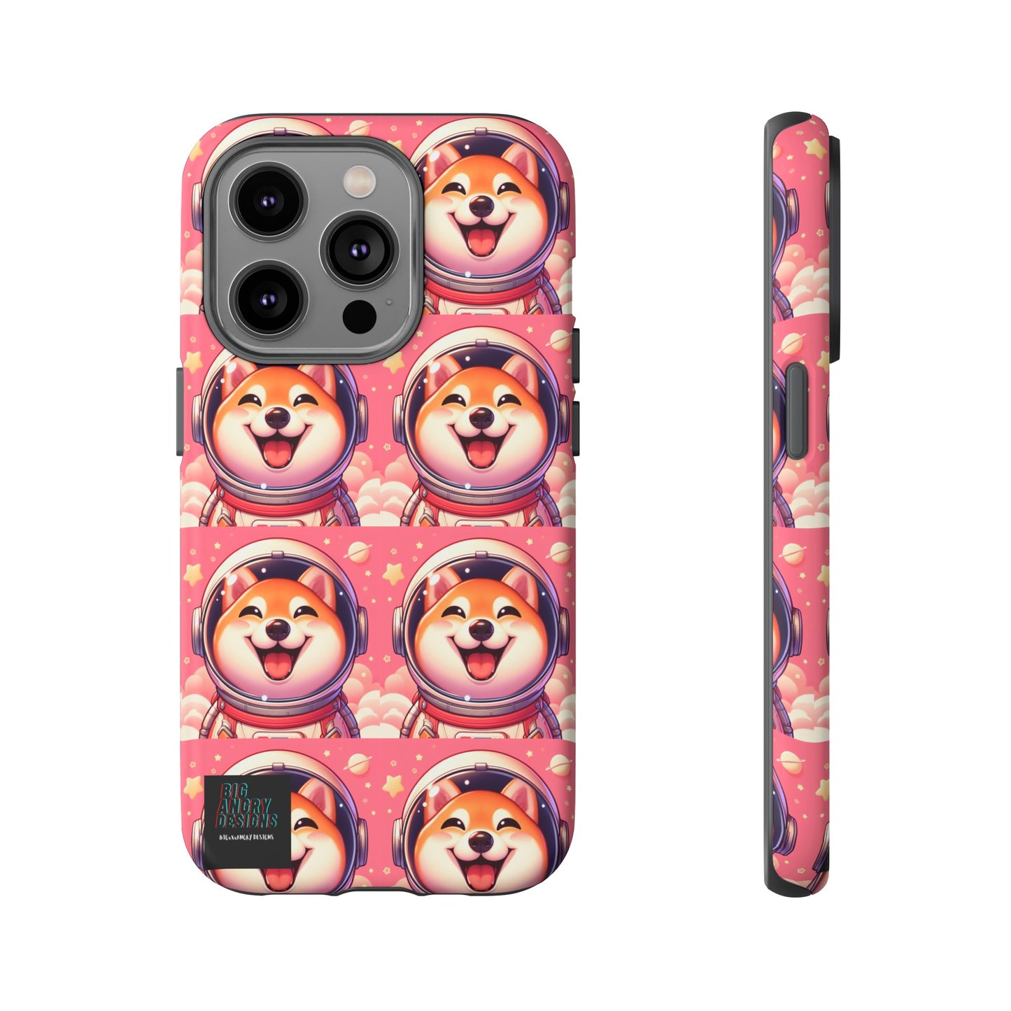 BIGxXxANGRY DESIGNS  Space Pup" Protective Phone Case