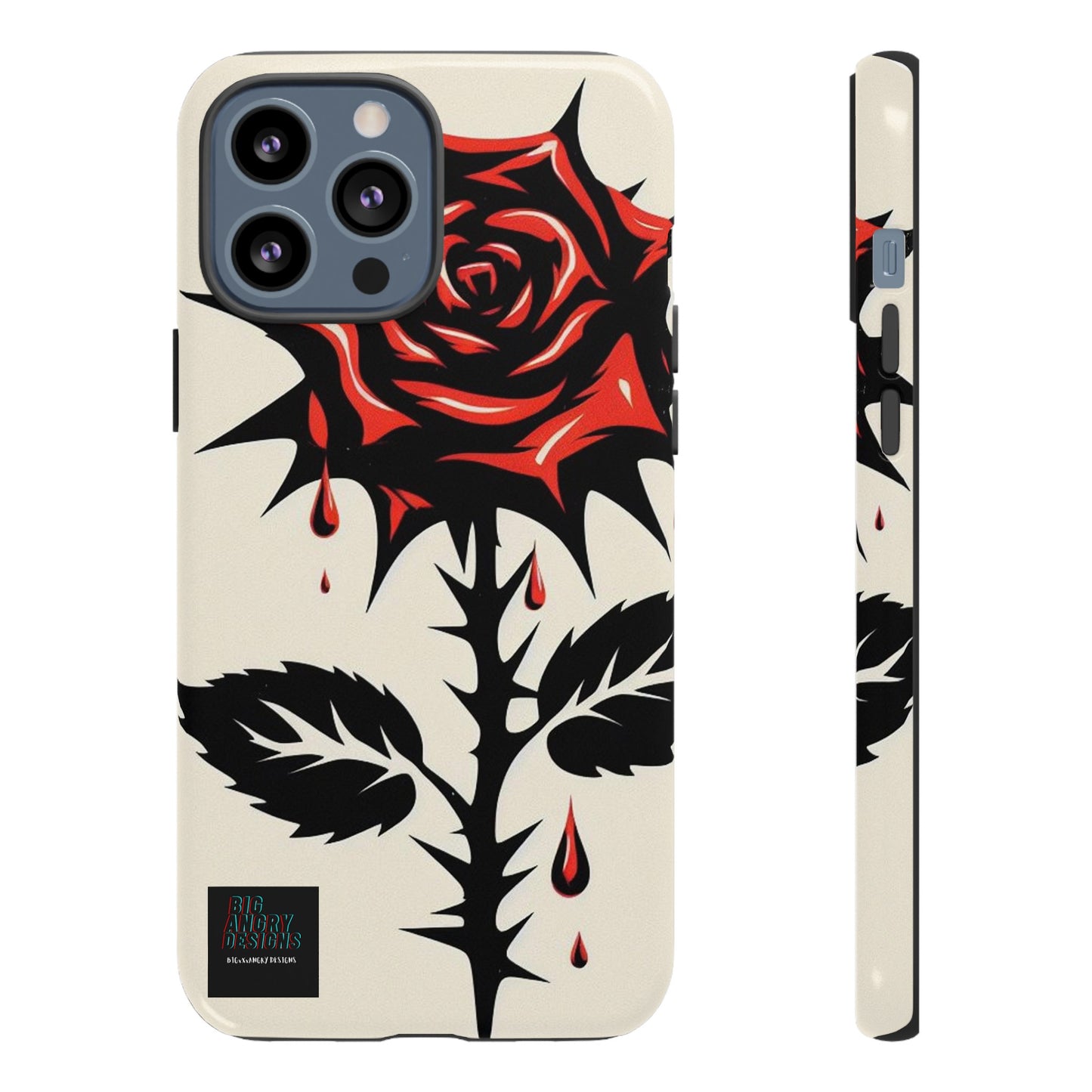 BIGxXxANGRY DESIGNS "KISSED ROSE" Protective Phone Case