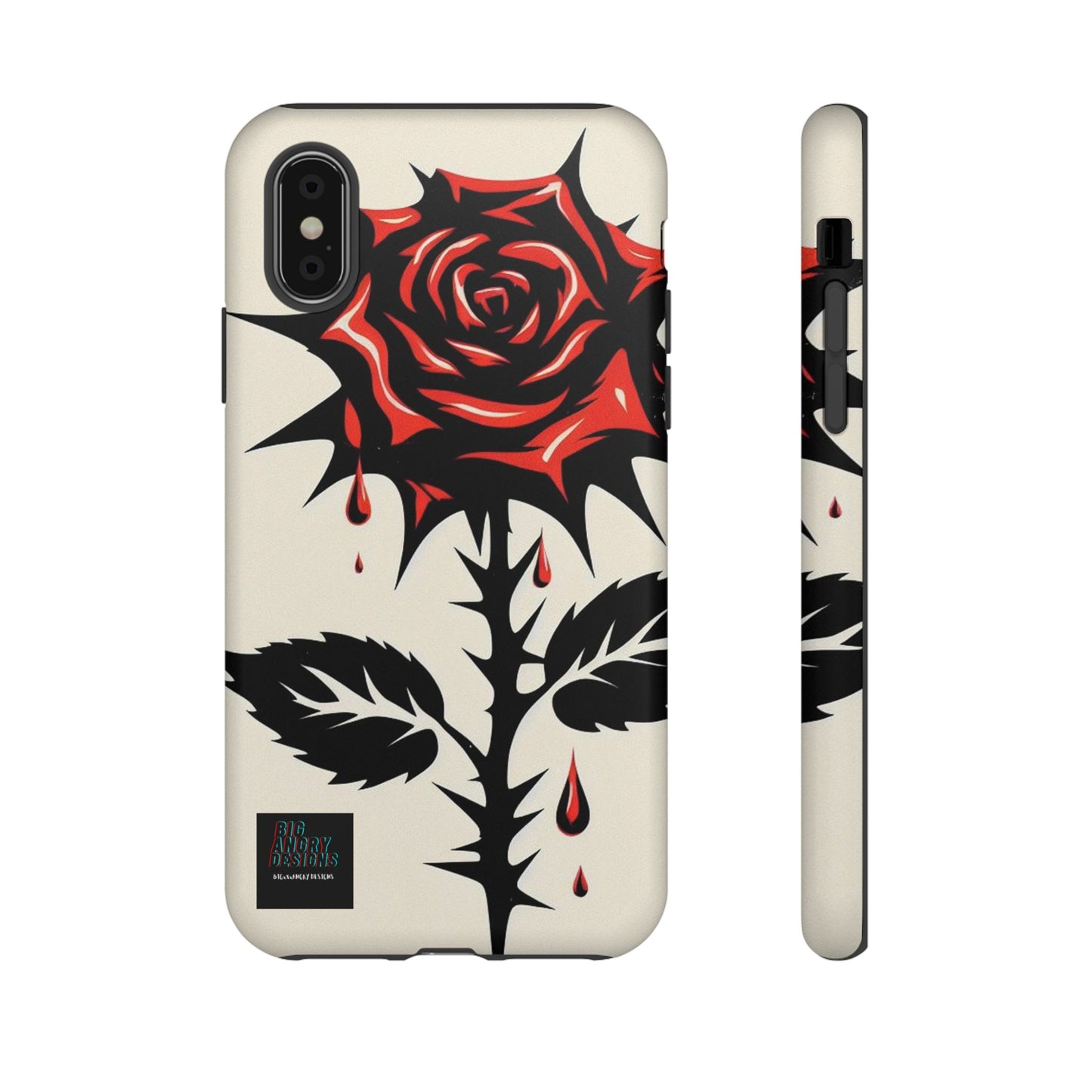 BIGxXxANGRY DESIGNS "KISSED ROSE" Protective Phone Case