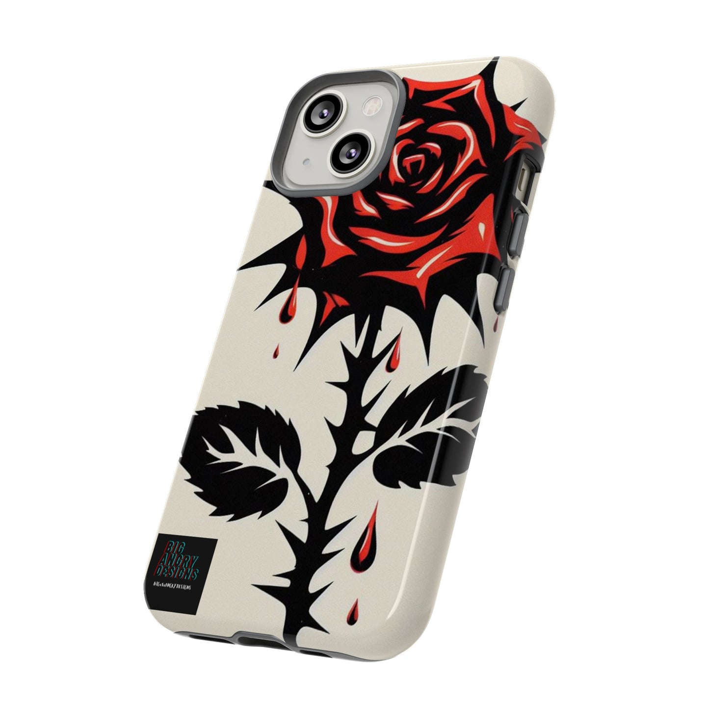 BIGxXxANGRY DESIGNS "KISSED ROSE" Protective Phone Case