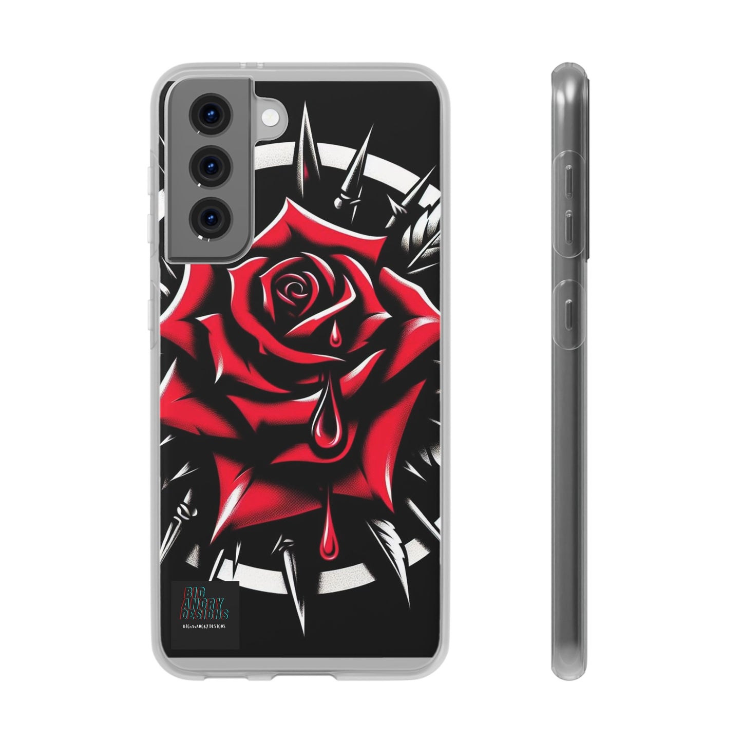 BIGxXxANGRY DESIGNS "Blood Rose" Flex Case