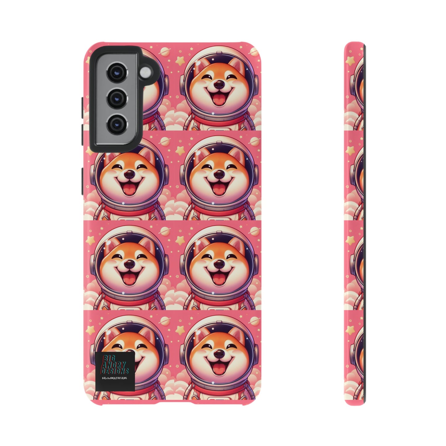 BIGxXxANGRY DESIGNS  Space Pup" Protective Phone Case