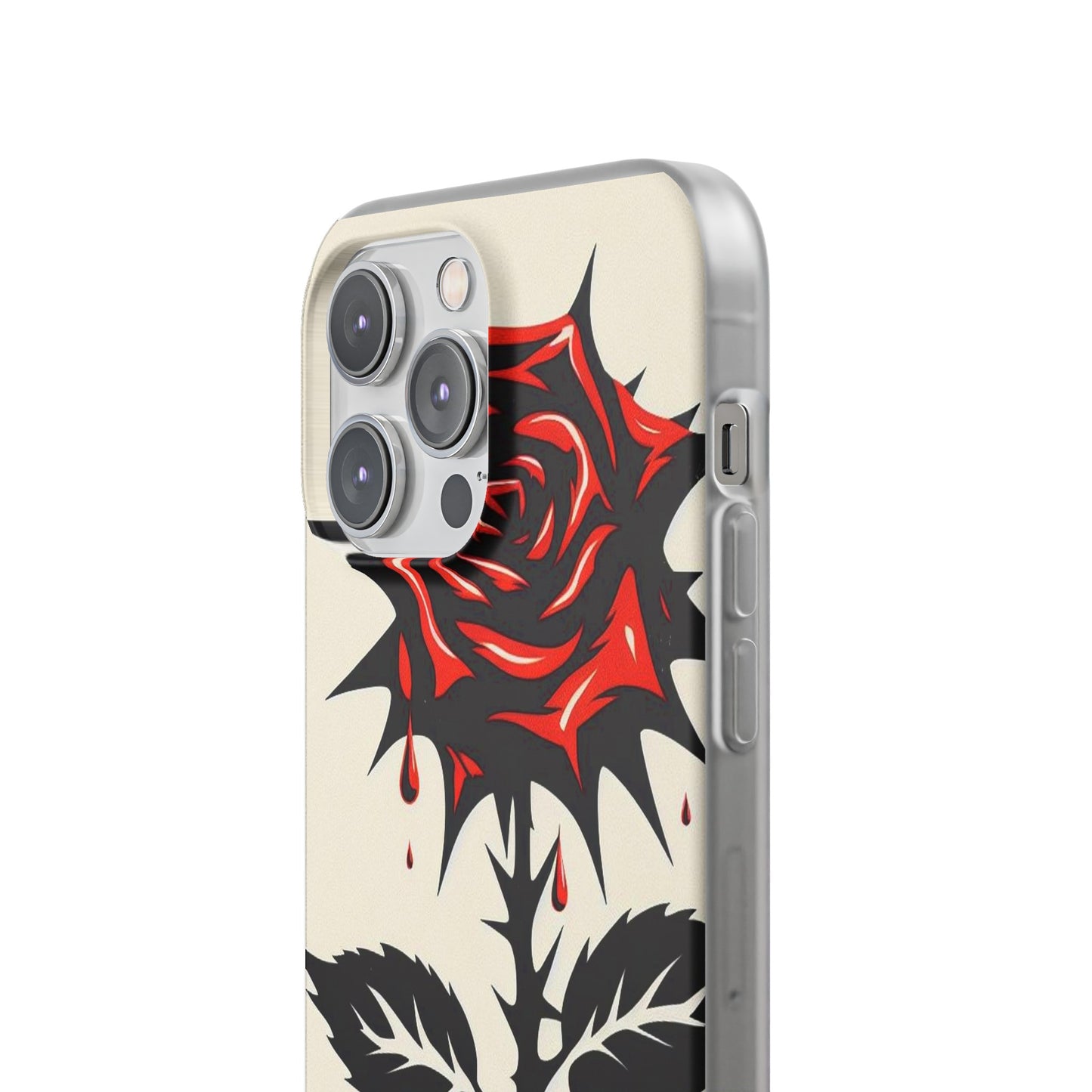 BIGxXxANGRY DESIGNS "KISSED ROSE" Flex Case