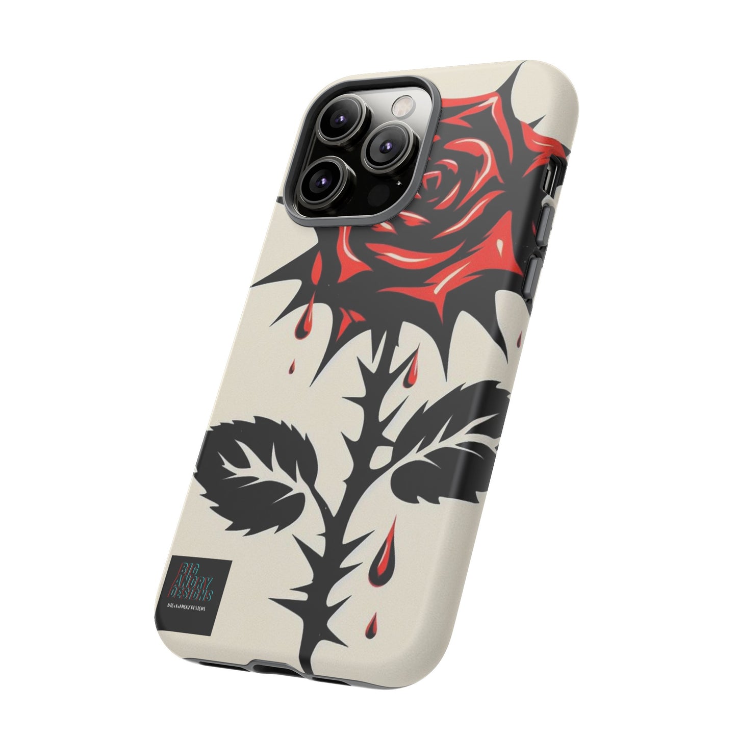 BIGxXxANGRY DESIGNS "KISSED ROSE" Protective Phone Case