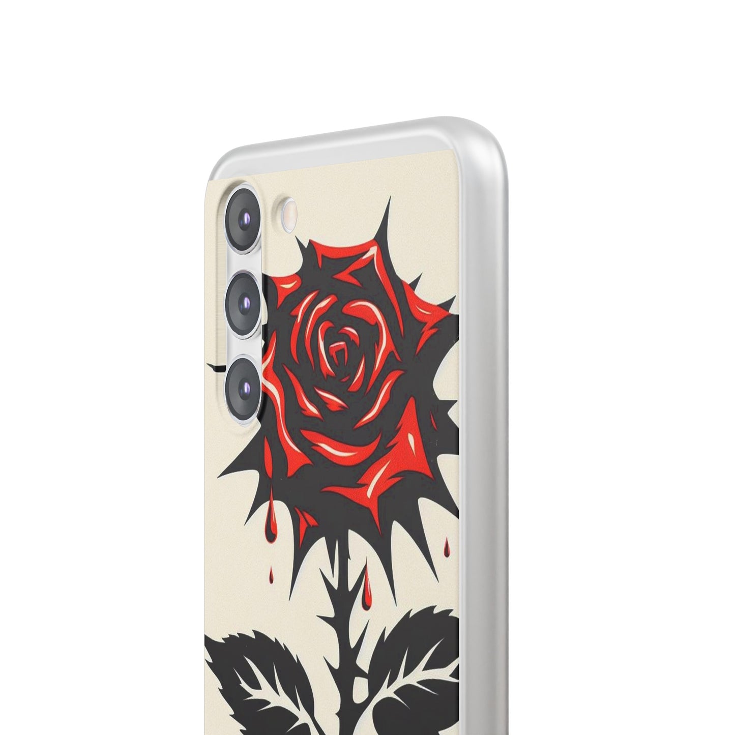 BIGxXxANGRY DESIGNS "KISSED ROSE" Flex Case