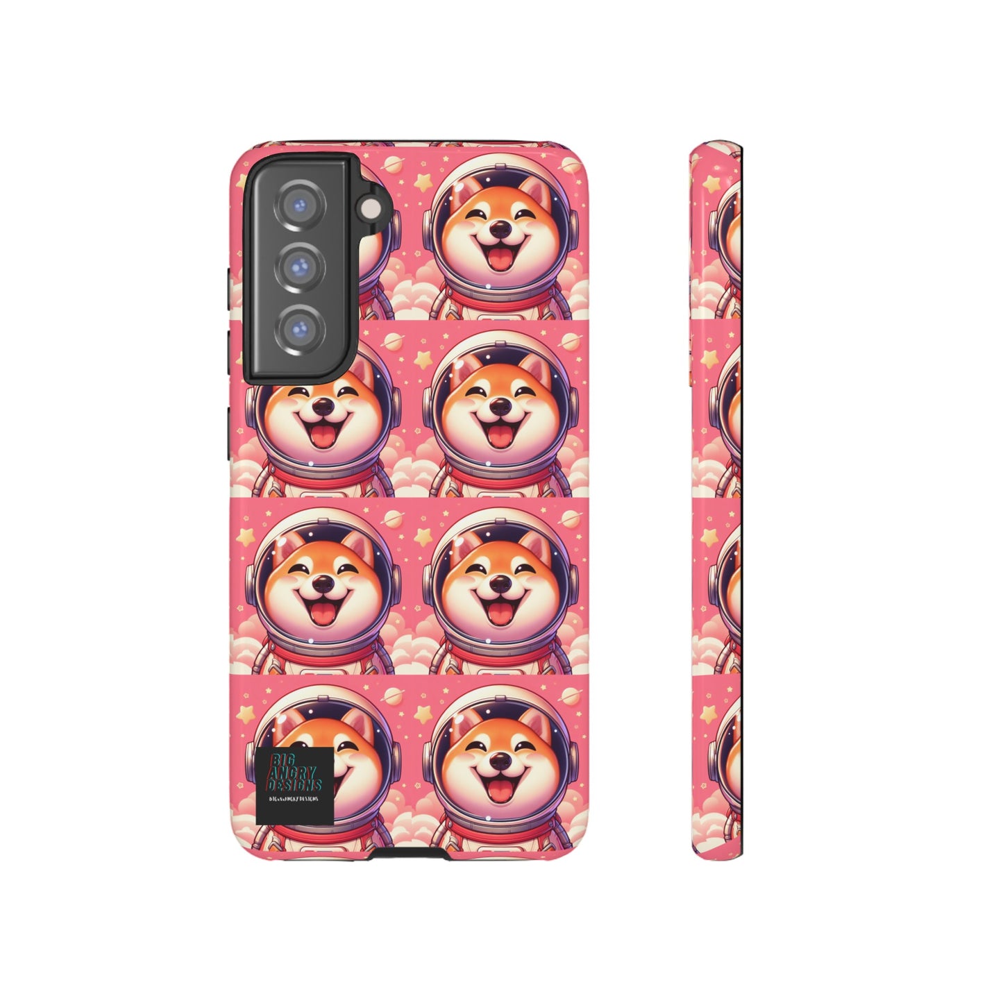 BIGxXxANGRY DESIGNS  Space Pup" Protective Phone Case