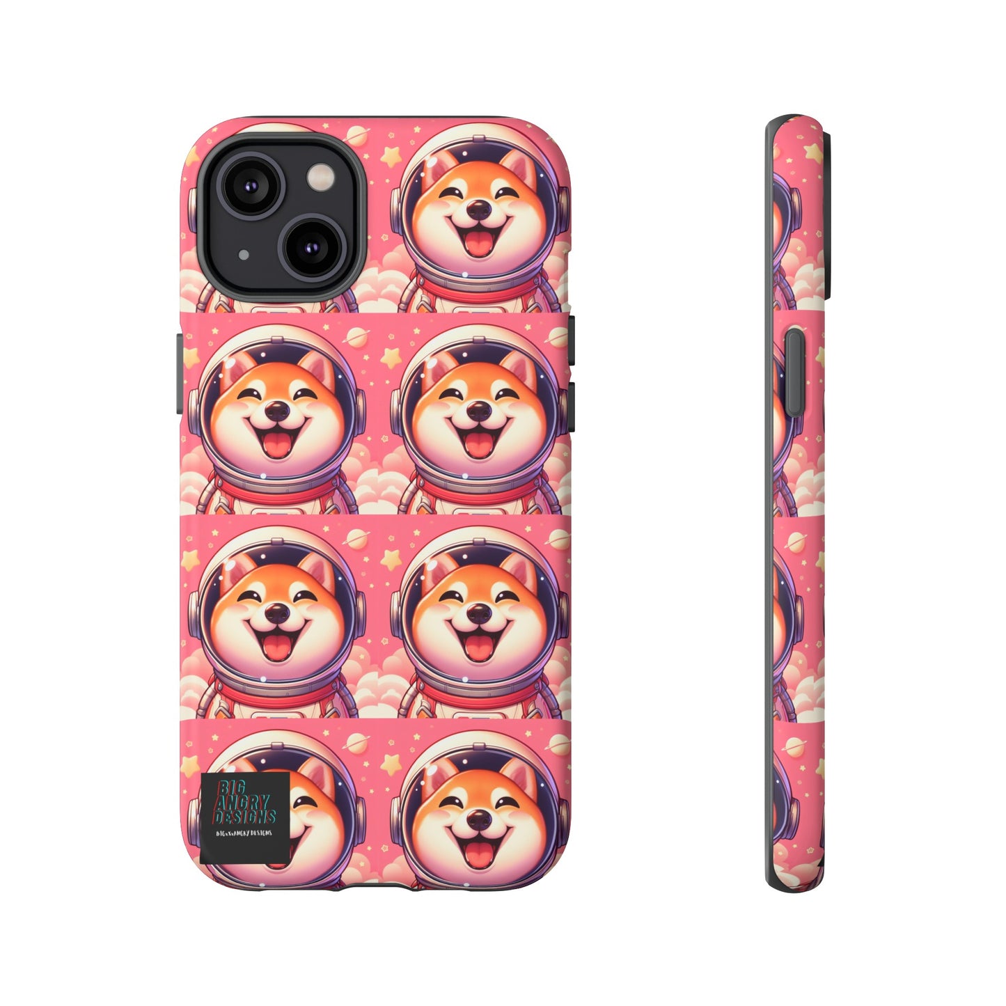 BIGxXxANGRY DESIGNS  Space Pup" Protective Phone Case