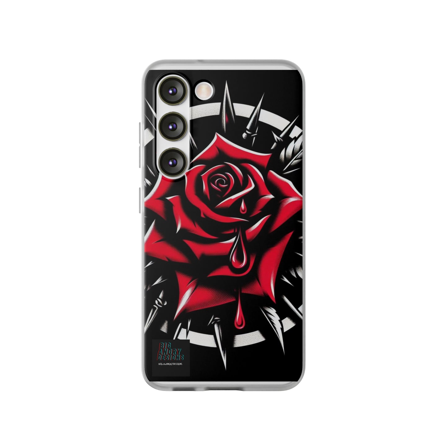 BIGxXxANGRY DESIGNS "Blood Rose" Flex Case