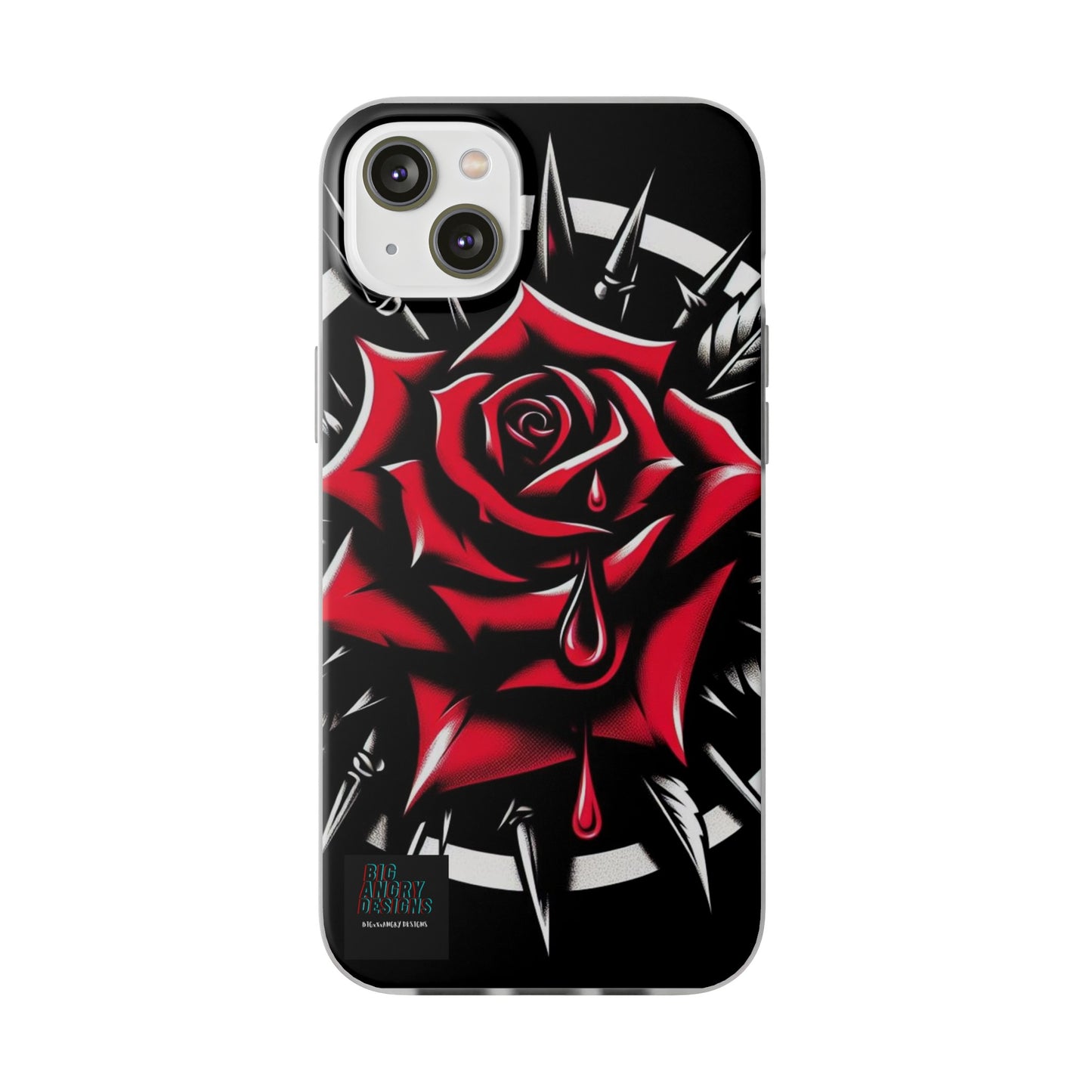 BIGxXxANGRY DESIGNS "Blood Rose" Flex Case