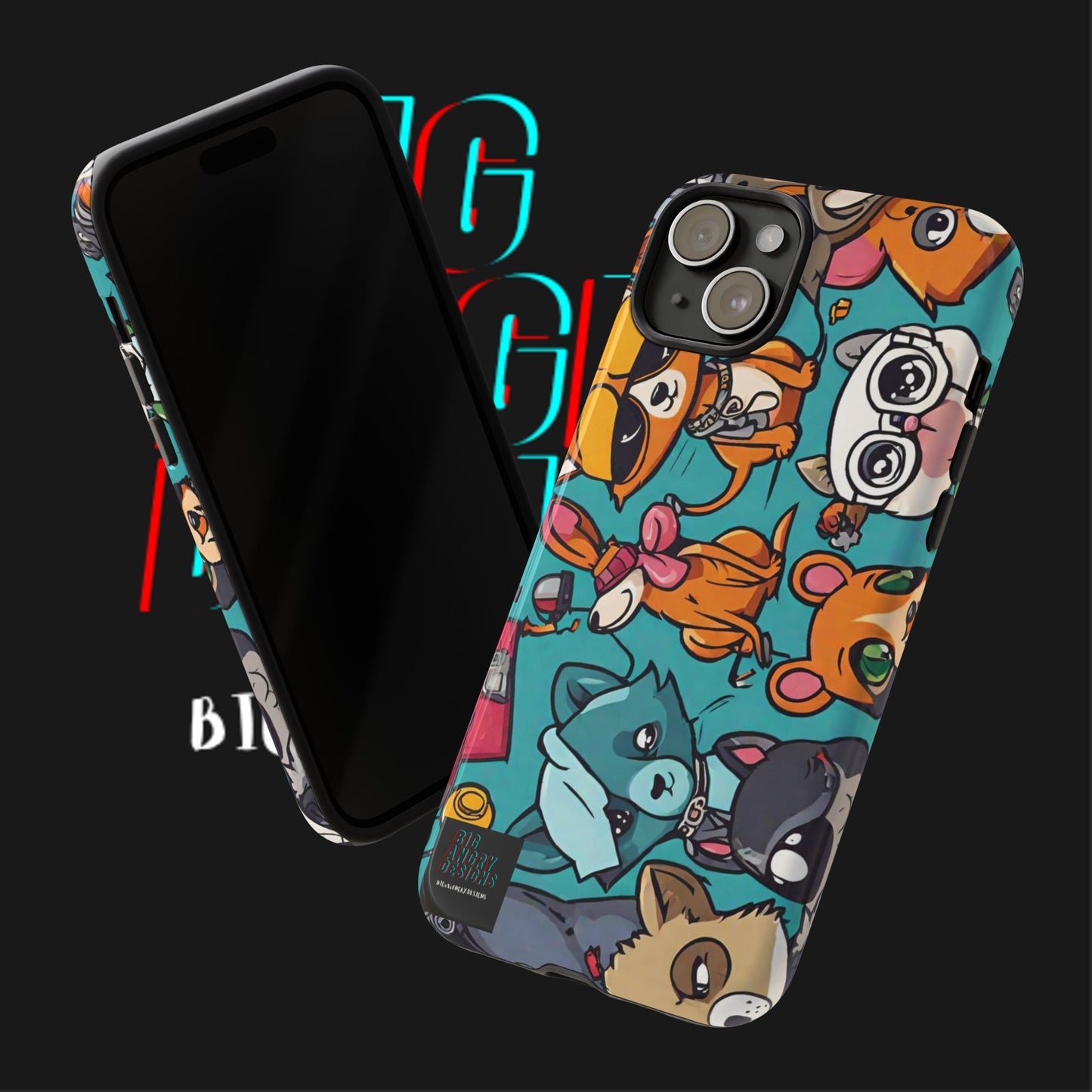 BIGxXxANGRY DESIGNS  "Paw Pals" Protective Phone Case