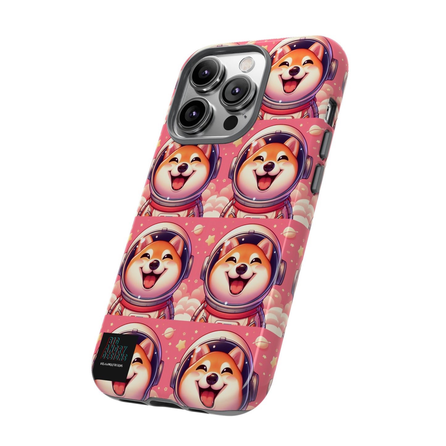 BIGxXxANGRY DESIGNS  Space Pup" Protective Phone Case