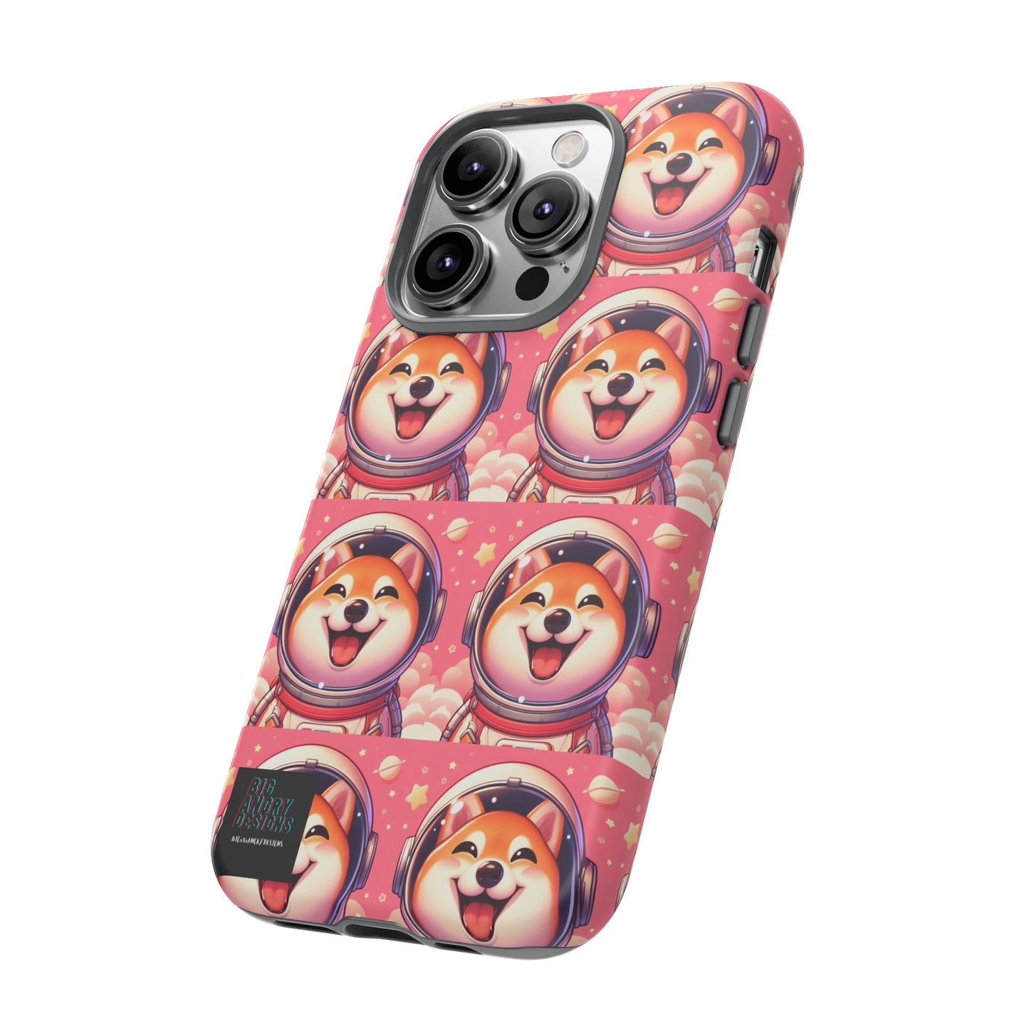 BIGxXxANGRY DESIGNS  Space Pup" Protective Phone Case