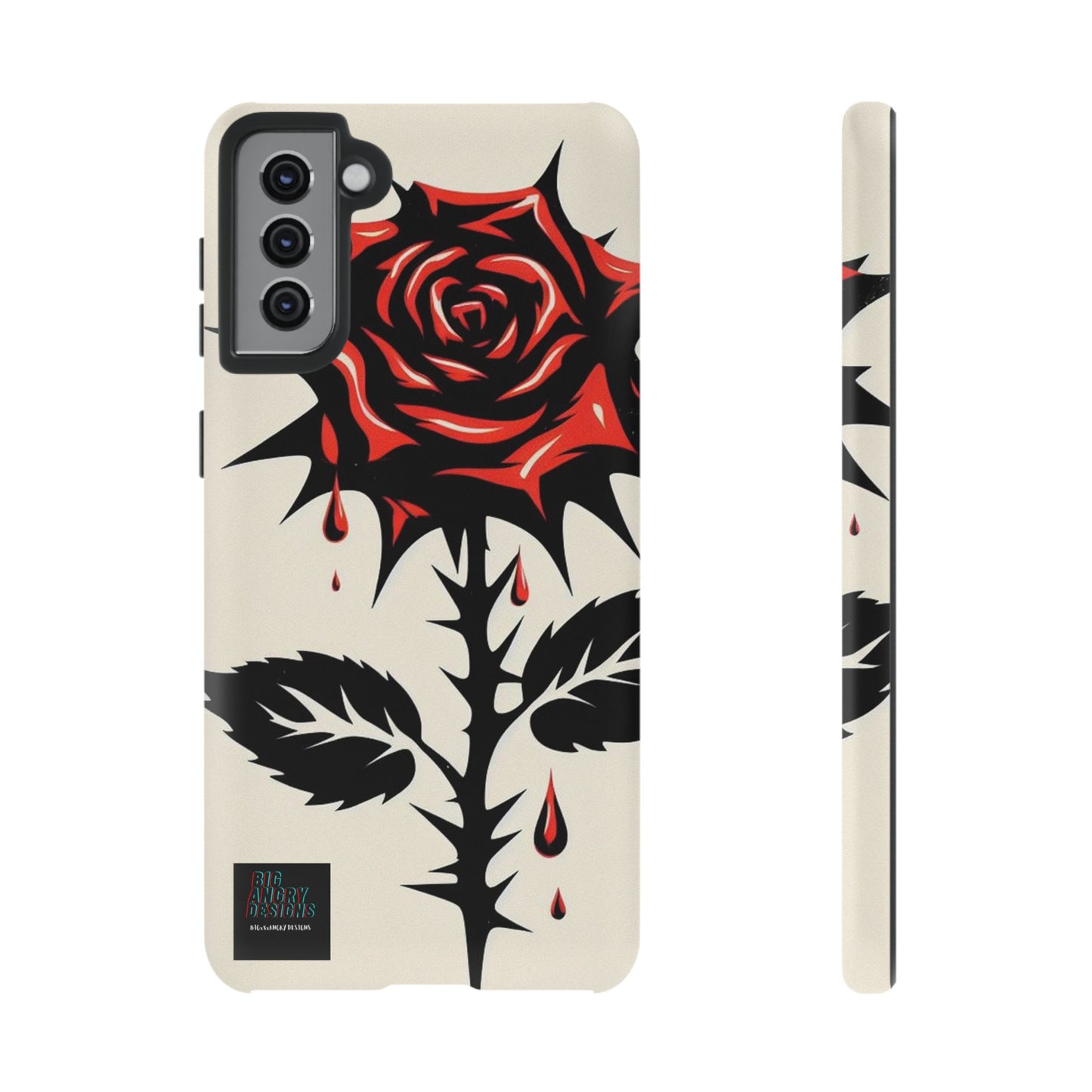 BIGxXxANGRY DESIGNS "KISSED ROSE" Protective Phone Case