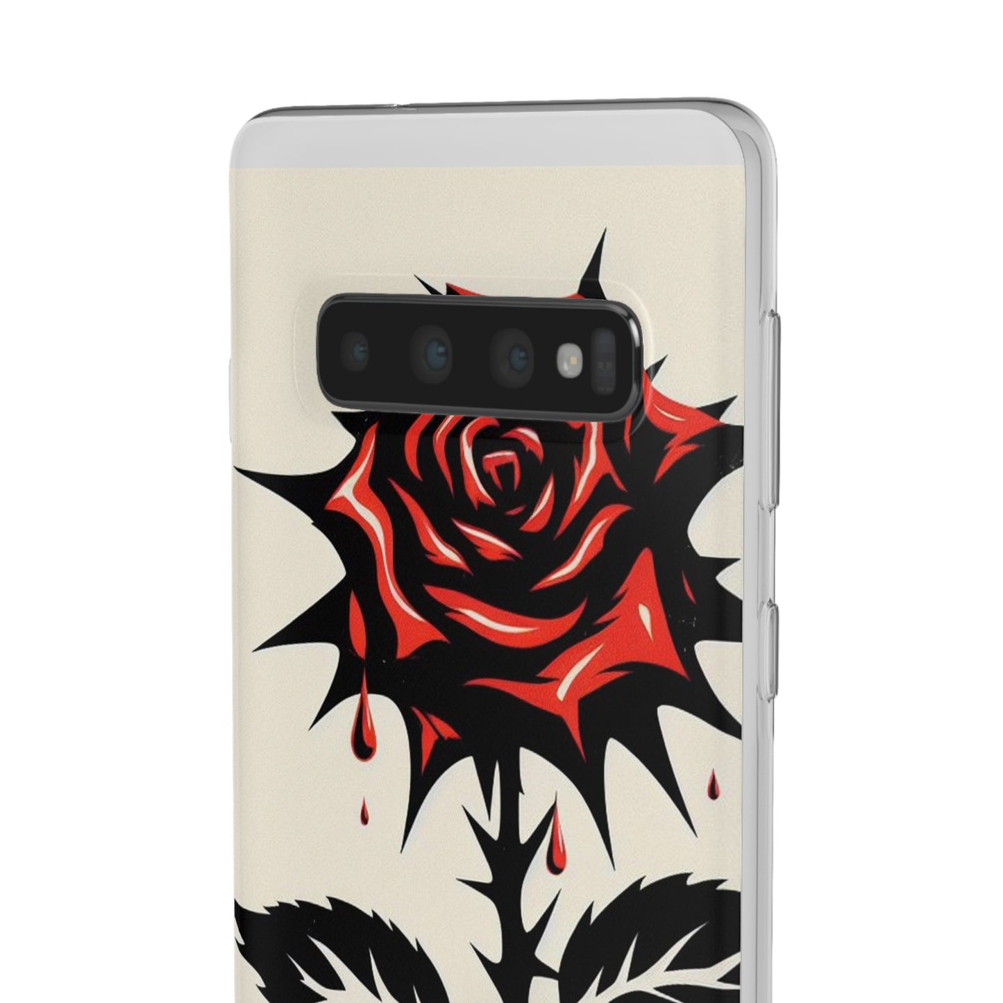 BIGxXxANGRY DESIGNS "KISSED ROSE" Flex Case